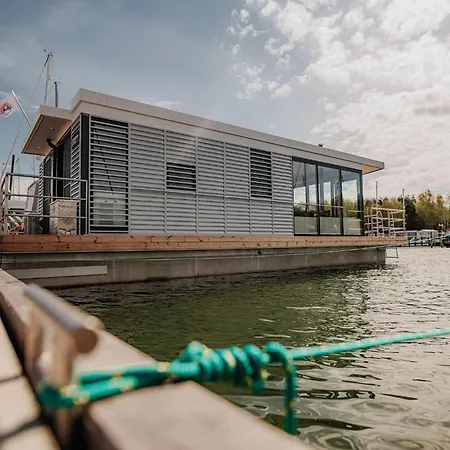 Floating Houseboat In Peenemunde